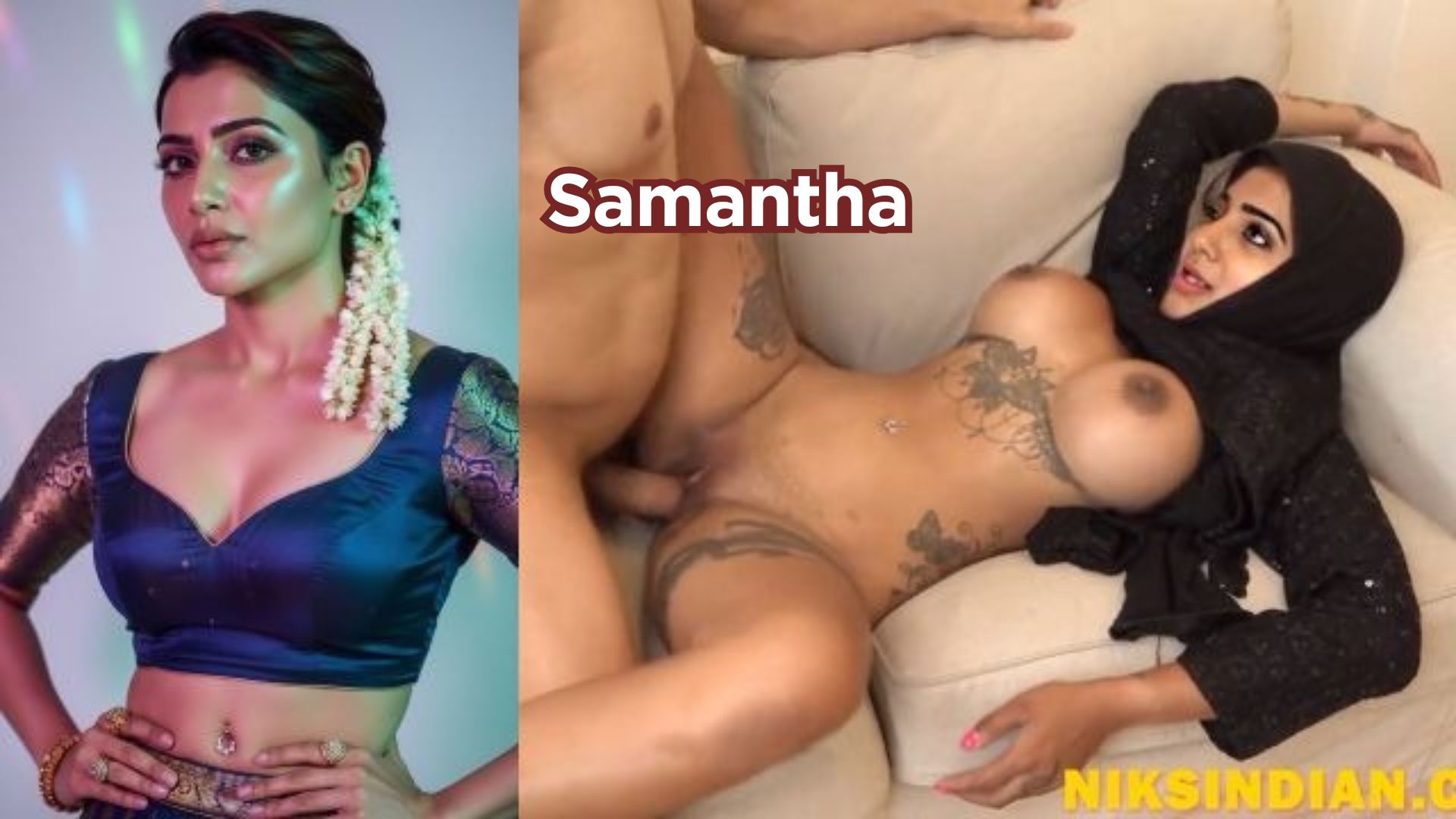 Samantha Nude In Hijab On The Couch Telugu Wife Porn